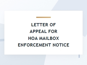 Appeal Letter for Mailbox Notice