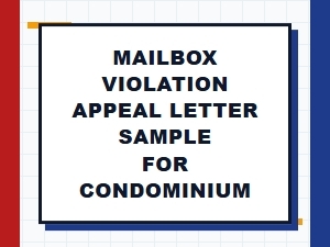 Sample Appeal Letter for Mailbox Violation