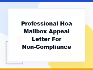 Hoa Mailbox Compliance Appeal Letter Template