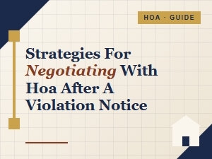 Winning Your Hoa Dispute: a Negotiation Success Story