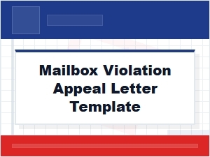 Mailbox Violation Appeal Letter Template
