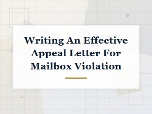 Craft Your Mailbox Appeal Letter