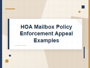 How to Appeal Your Hoa Mailbox Policy Enforcement