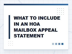 Writing Your Hoa Mailbox Appeal Statement